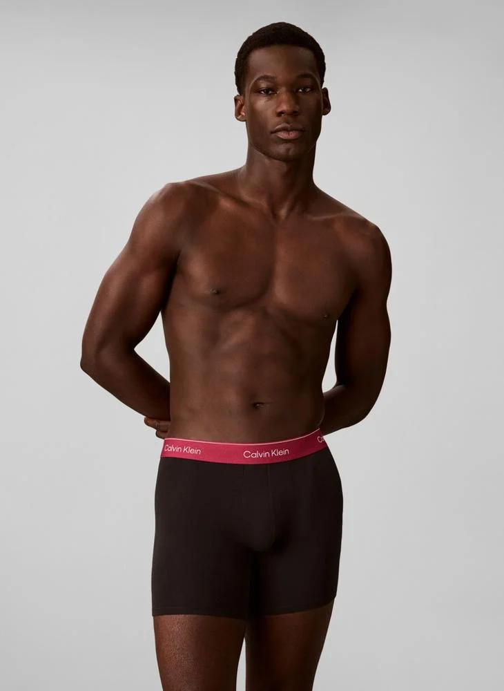 Calvin Klein 3 Pack Boxer Briefs - Icon Cotton Stretch