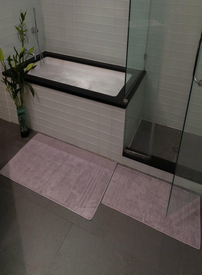 Mosobam Luxury Turkish XL Bath Mat 28X44 Lavender Aura 1000 GSM Bamboo Viscose & Aegean Turkish Combed Cotton - Image 5