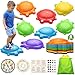 VROGTIK Stepping Stones for Kids Outdoor Toys for Toddlers 35 8 Pcs Frog Balance Step Stone Up to 265lbs Indoor Outdoor Toy for Kids Obstacle Course Sensory Toys for Toddler Ages 38 Gift for Boys Girls - Image 3