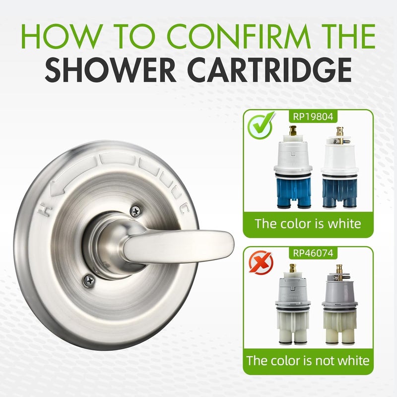 BUWTIQ RP19804 Shower Cartridge for Delta Monitor 1300/1400 Series Shower Faucet Single Handle, Replacement Monitor Pressure Balance Single Function Cartridge, Easy Installation - Image 2