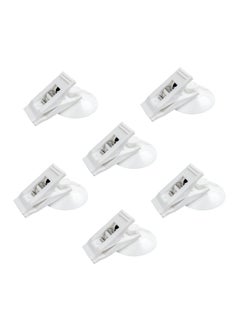 Shower Curtain Splash Clips, 6 Pcs Self Adhesive Shower Curtain Clips, with Suction Cup, Self Adhesive Shower Curtain Weight Clip, Windproof Splash Guard, Just Press Clip onto Wall