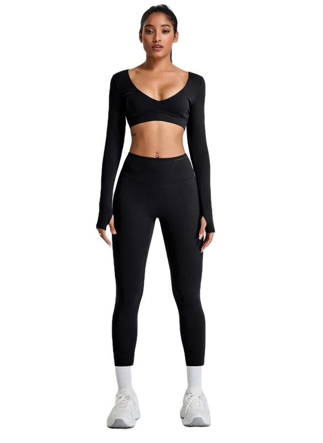 كون.يوغا Womens High Waist Contour Seamless Workout Sport Leggings Yoga Pants Tummy Control Running Pants