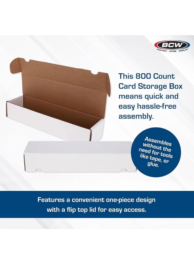 BCW 800 Count Trading Card Storage Box - 3 Pack | Cardboard Organizer for Baseball, Basketball, Football Cards, MTG, Pokemon | Card Game Storage & Protection | Card Storage Box | Assembly Required - Image 1