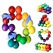 Cybemaga 3 PCS Colorful Ball Fidget Ring Toy for Kids Toddlers Fidget Chain Airplane Car Travel Trip for Age 38 Rainbow DIY Sensory Puzzle Toy for Easter Eggs Basket Stuffer Gifts - Image 2