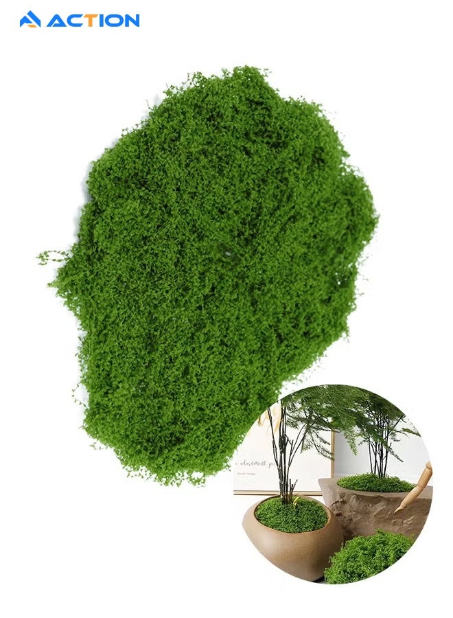 أكشن عشب الطحلب 100 جرام يحاكي تمامًا الطحالب الصناعية، العشب الأخضر المزيف للقطع المركزية لديكور حديقة المطبخ المنزلي، طحلب الغابة المحفوظ - Image 3