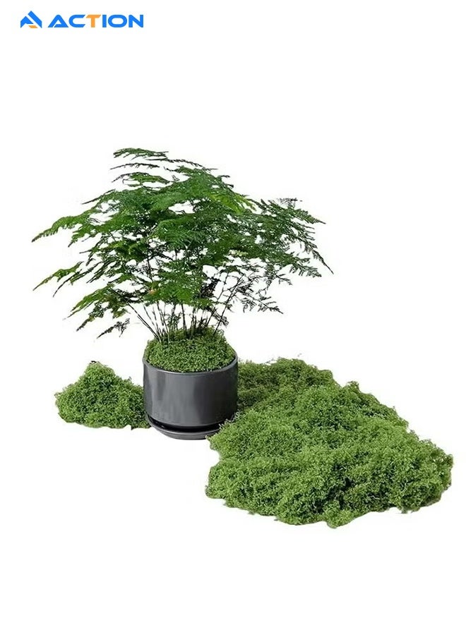 أكشن عشب الطحلب 100 جرام يحاكي تمامًا الطحالب الصناعية، العشب الأخضر المزيف للقطع المركزية لديكور حديقة المطبخ المنزلي، طحلب الغابة المحفوظ - Image 2