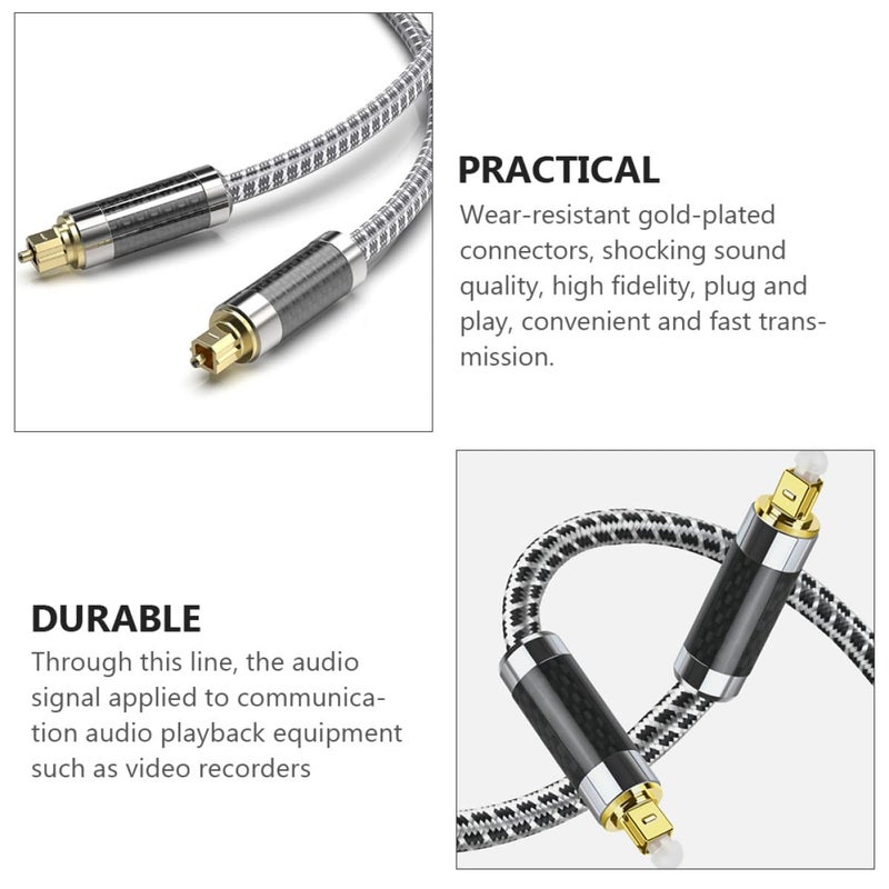 STOBAZA Carbon Fiber 3 Meter Digital Optical Audio Cable for Home Theater Sound Bar Amplifier DVD Speaker Fiber Male to Male Cord - Image 3
