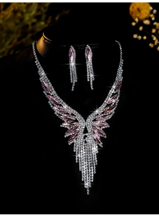Europe And The United States Necklace Suit Earrings Jewelry Suit Banquet Dress Chain Fashion Joker Bridal Jewelry