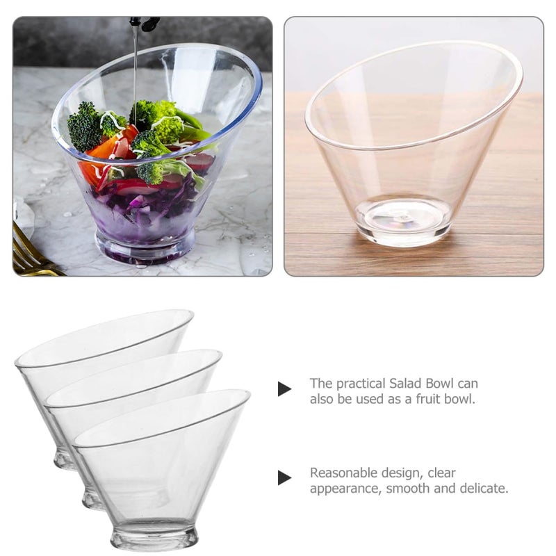 3Pcs Reusable Oblique Ice Cream Bowls 13 6Cm Multi Function Food Storage Containers - Image 5