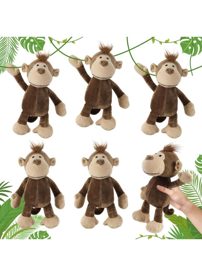 واي آند دي دمية قرد صغيرة محشوة دمية قماشية للأطفال حيوانات الحديقة الحيوانية Junble للبنين والبنات هدية حفلات ذات طابع حيواني هدية حفلات استقبال المولود الجديد (قرد) - Image 3