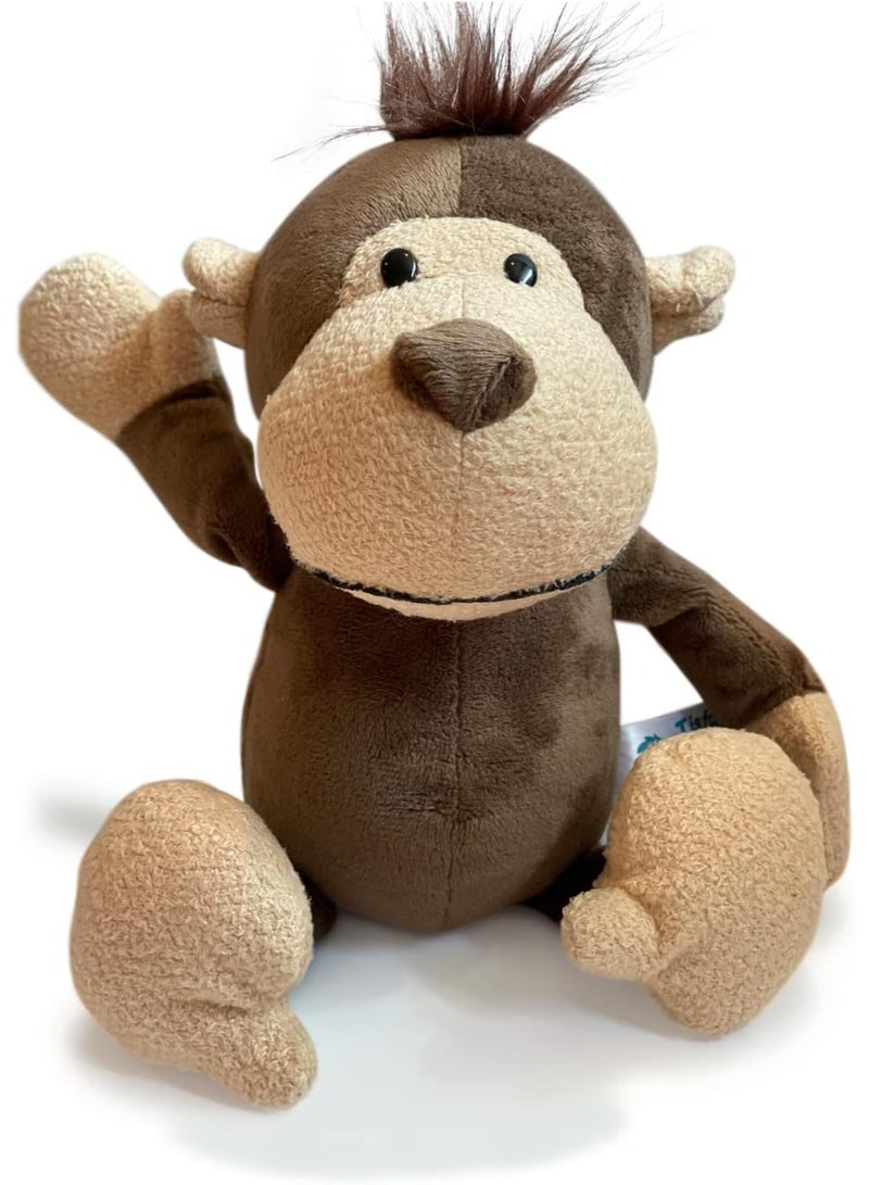 واي آند دي دمية قرد صغيرة محشوة دمية قماشية للأطفال حيوانات الحديقة الحيوانية Junble للبنين والبنات هدية حفلات ذات طابع حيواني هدية حفلات استقبال المولود الجديد (قرد) - Image 1