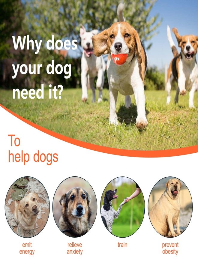 TVM Interactive Dog Ball - Smart Toy for Small and Medium Dogs, Automatic Moving Ball, Rotating & Bouncing, Durable TPU+PC Shell, Toys That Keep Dogs Busy, for Dog (Orange) - Image 2