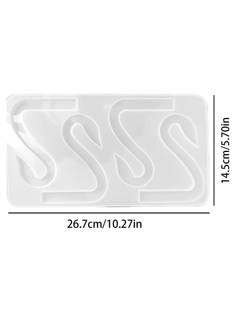 GGOOT Swan Neck Resin Mold,Resin Keychain DIY Crafts Swan Neck Mold - Epoxy Resin Casting Molds, Swan Neck Keychain Pendant Clay Mold for Resin - Image 4