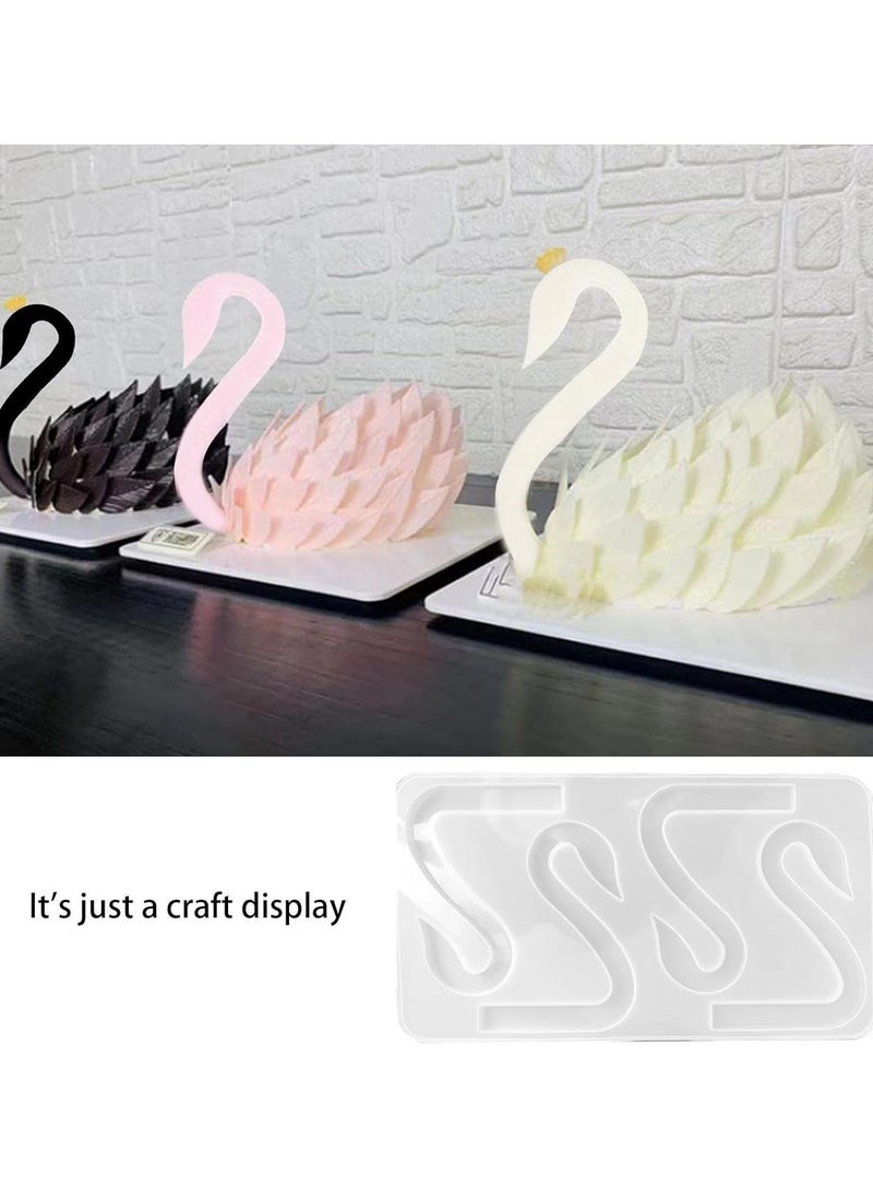 GGOOT Swan Neck Resin Mold,Resin Keychain DIY Crafts Swan Neck Mold - Epoxy Resin Casting Molds, Swan Neck Keychain Pendant Clay Mold for Resin - Image 3