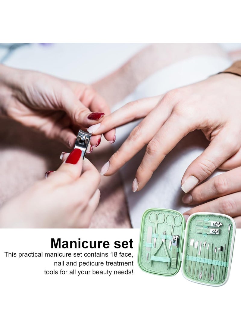 Generic - Manicure Set, Nail Clippers Set 18 in 1 Stainless Steel Manicure and Pedicure Set with Excellent Gift Box, Ideal for Home, Workplace, Outdoor Travel - Image 1