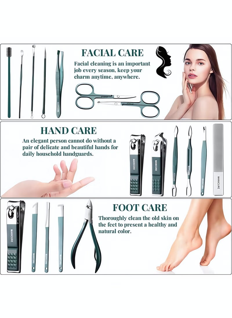 Generic - Manicure Set, Nail Clippers Set 18 in 1 Stainless Steel Manicure and Pedicure Set with Excellent Gift Box, Ideal for Home, Workplace, Outdoor Travel - Image 1