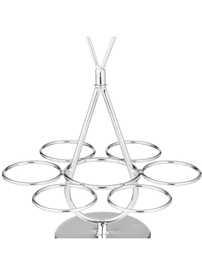 Abareek Al Safa Stainless steel silver Arabic coffee cup holder stand - Image 3