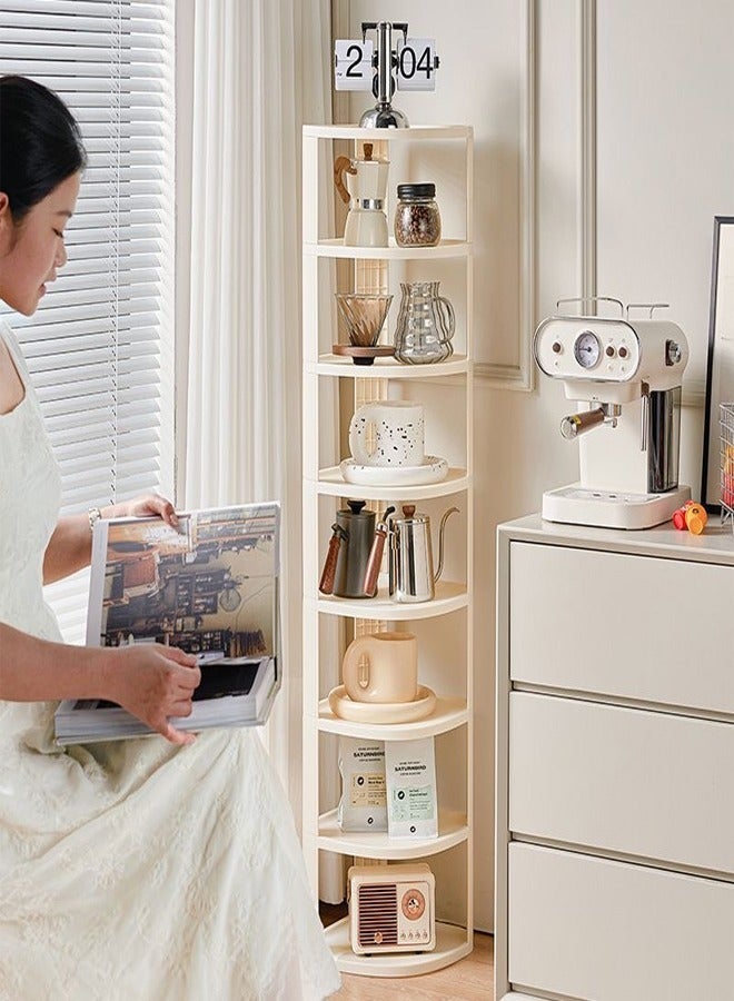 fashionhome رف أحذية بلاستيكي متعدد الخطوات، رف أحذية عمودي ضيق، رف تخزين متعدد الطوابق، منظم أحذية موفر للمساحة، لمدخل غرفة المعيشة، 25 × 25 × 121 سم - Image 5