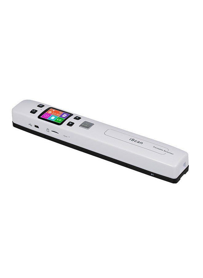 1050DPI Portable Scanner Support TF Card Max. 32GB Photo JPEG PDF Color Scanning Receipts Books A4 Document