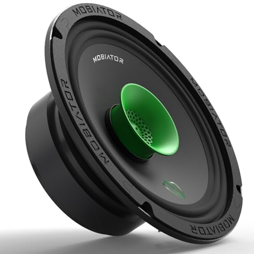 mobiator MB-M65T 6.5" 2-Way Pro Audio Midrange Coaxial Speakers, 360W Max, 4-Ohm, 1.5" Voice Coil, with Built-in Bullet Tweeters, Easy to Install in Cars/Trucks/Doors (Pair) - Image 2