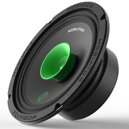 mobiator MB-M65T 6.5" 2-Way Pro Audio Midrange Coaxial Speakers, 360W Max, 4-Ohm, 1.5" Voice Coil, with Built-in Bullet Tweeters, Easy to Install in Cars/Trucks/Doors (Pair) - Image 4