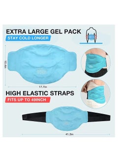 Comfytemp Large Ice Pack for Back Pain Relief, Reusable Gel Back Ice Pack  Wrap for Lower Back Pain, Sciatica Pain Relief, Cold Compress for Lumbar