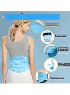Comfytemp Large Ice Pack for Back Pain Relief, Reusable Gel Back Ice Pack  Wrap for Lower Back Pain, Sciatica Pain Relief, Cold Compress for Lumbar