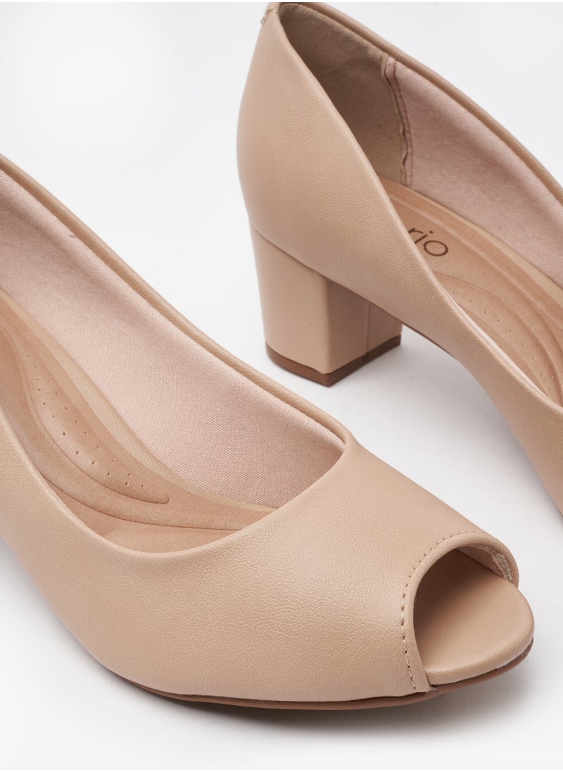 Beira Rio Nola Peep Toe Pumps  - Image 4