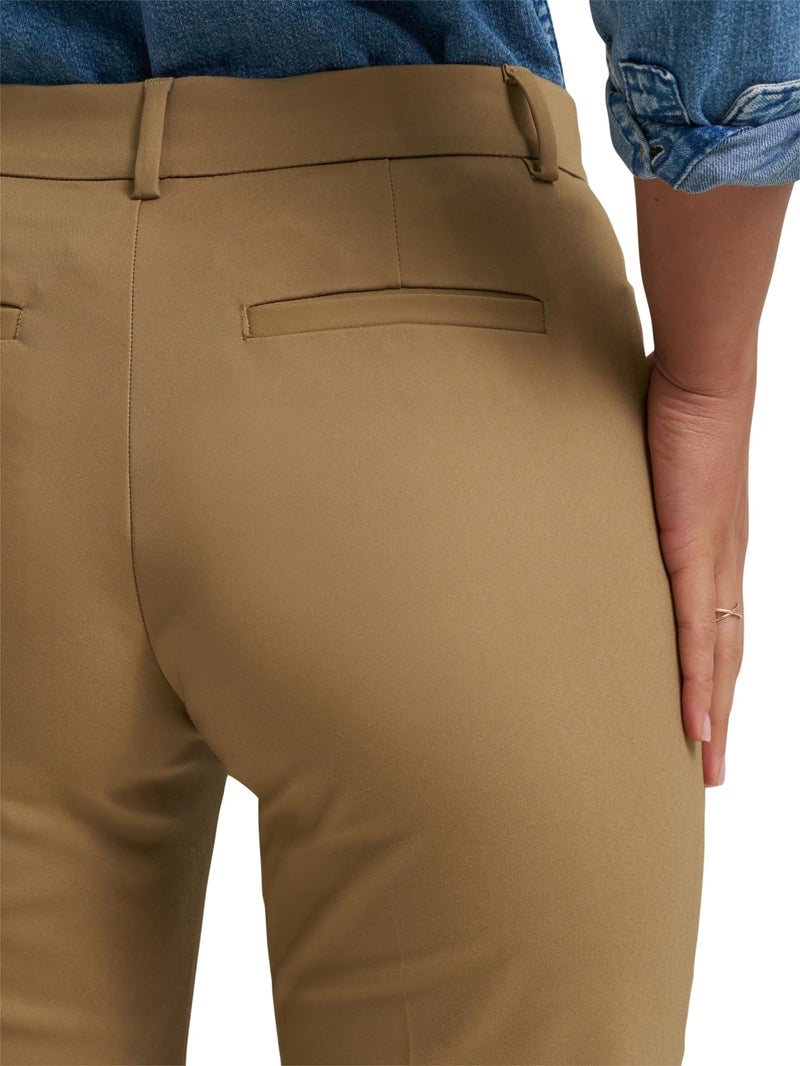 Lee Women's Ultra Lux Comfort with Flex Motion Trouser Pant, Khaki, 12 - Image 3