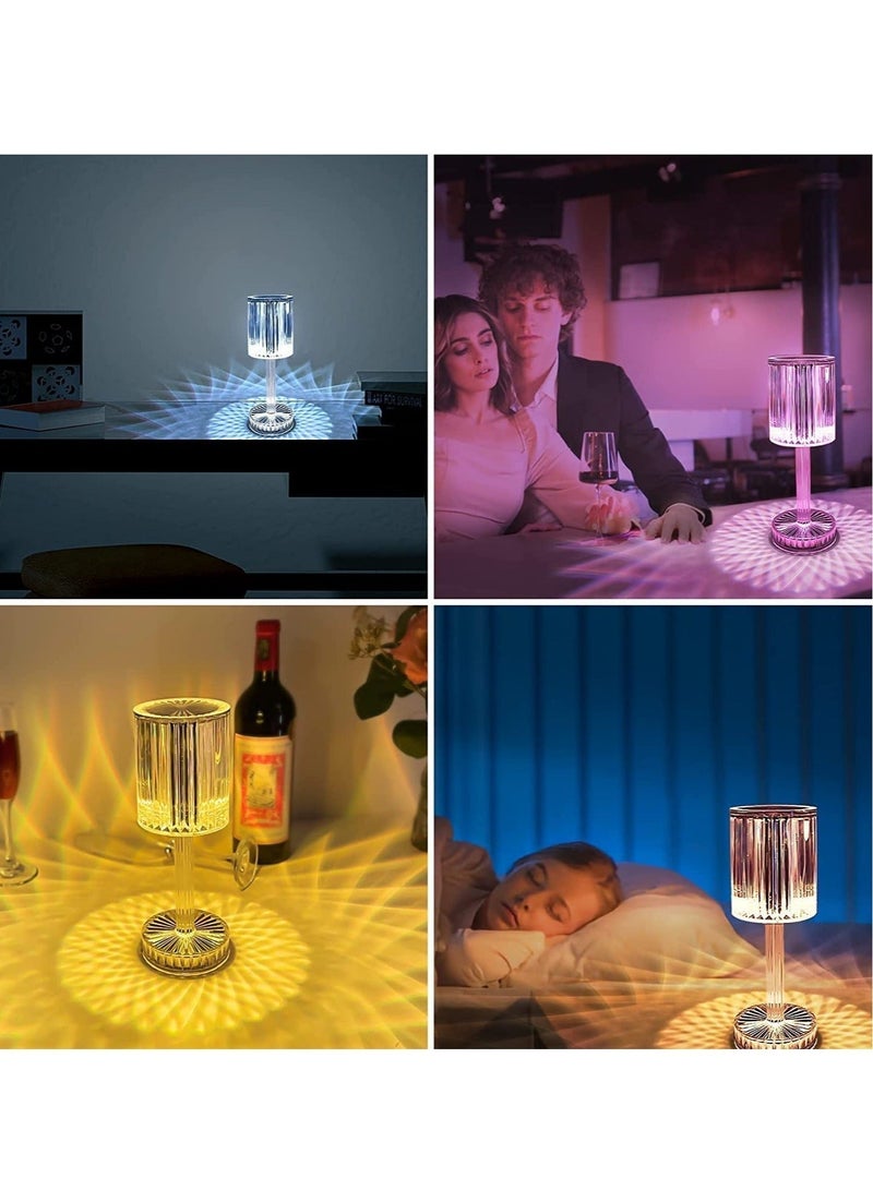 Raxoom Touching Control Gatsby Crystal Lamp, 16 Colors Changing RGB Touch Lamp , Acrylic Table Lamp with Remote Control, Diamond Bedside Lamp for Nightstand, Living Room, Bedroom, Party Decor - Image 4