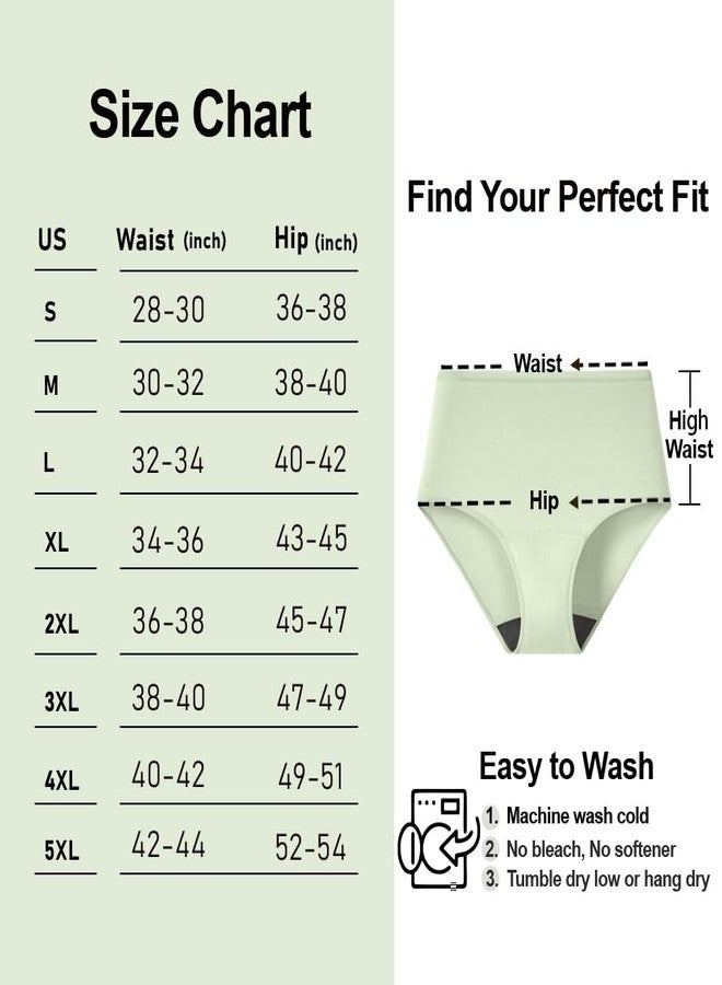 BATTEWA Washable Incontinence Underwear for Women, Leak-Proof High-Waisted Cotton Underwear for Women Provides 50ml Bladder Leak Protection. (2Beige,Large - Image 4