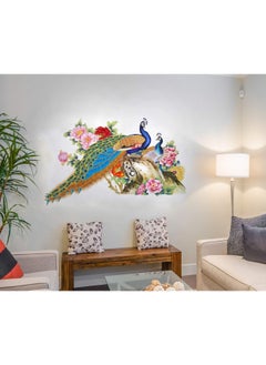 Decals Design Decals Design 'Peacock Birds Nature' Wall Sticker (PVC Vinyl, 60 cm x 90 cm),Multicolour  - Image 1