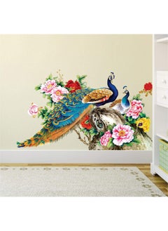 Decals Design Decals Design 'Peacock Birds Nature' Wall Sticker (PVC Vinyl, 60 cm x 90 cm),Multicolour  - Image 3