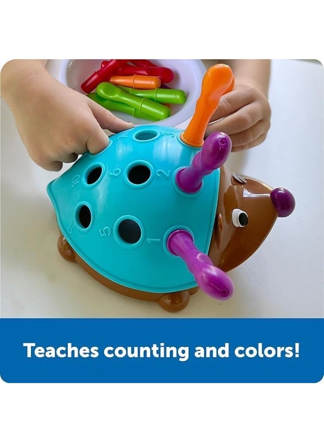 Hedgehog Shape & Color Sorting Toy for Toddlers – Educational Learning Toy with 12 Colorful Pegs for Fine Motor Skills, Color Recognition & Early Learning - Image 5