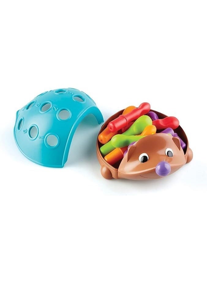 Hedgehog Shape & Color Sorting Toy for Toddlers – Educational Learning Toy with 12 Colorful Pegs for Fine Motor Skills, Color Recognition & Early Learning - Image 1