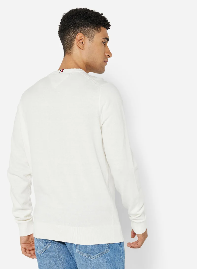 TOMMY HILFIGER Monogram Cashmere Crew Neck Sweater