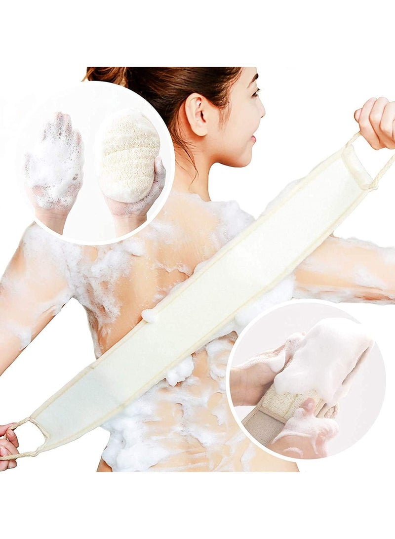 أوريتي المطر الظهر غسالة لوفة الطبيعية غسالة للدش الظهر البيج 12.2 بوصة - Image 5