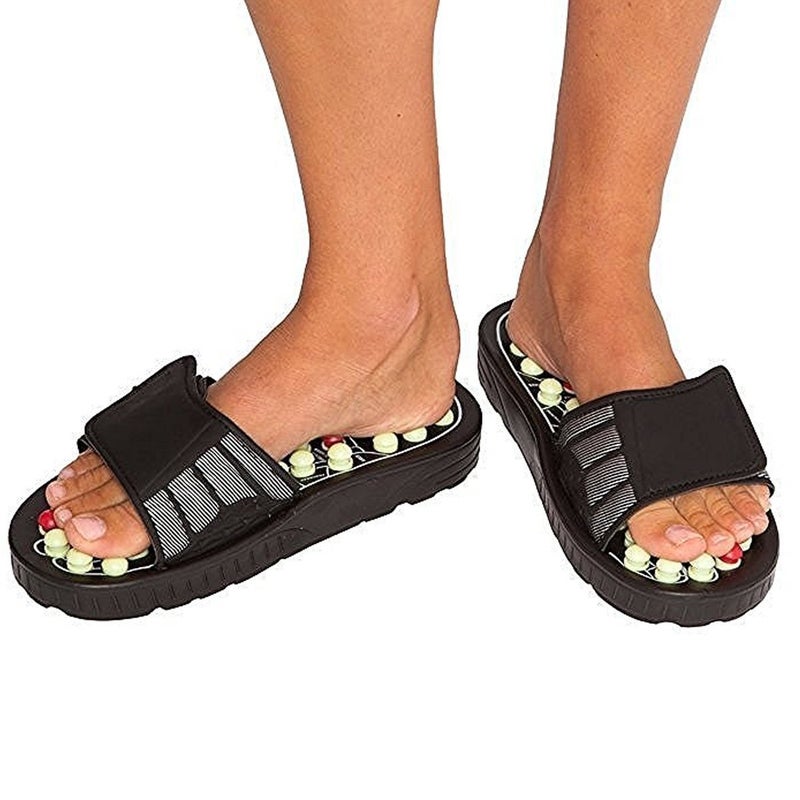 Concepta نعال أكوبريشر والعلاج اليدوي المغناطيسي أكو بادوكا لزيادة الدورة الدموية في الجسم بالكامل (لون أسود) - Image 3