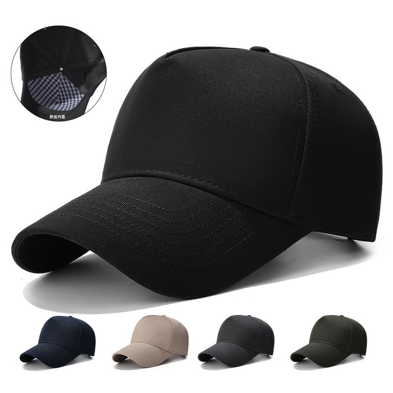 Seiko Four Seasons High Top Five-Piece Baseball Cap Twill Cotton Double-Layer Inner Sun Hat Fashion Casual Duckbill Cap Cross-Border - Image 2
