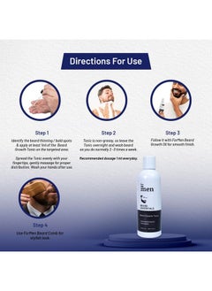 Formen ForMen Beard Growth Tonic | Curbs Beard Loss, Patchiness & Thinning | Promotes Beard Growth & Thickness | Suitable for All Skin Types | Non-Sticky & Alcohol-Free (Pack of 3)  - Image 4