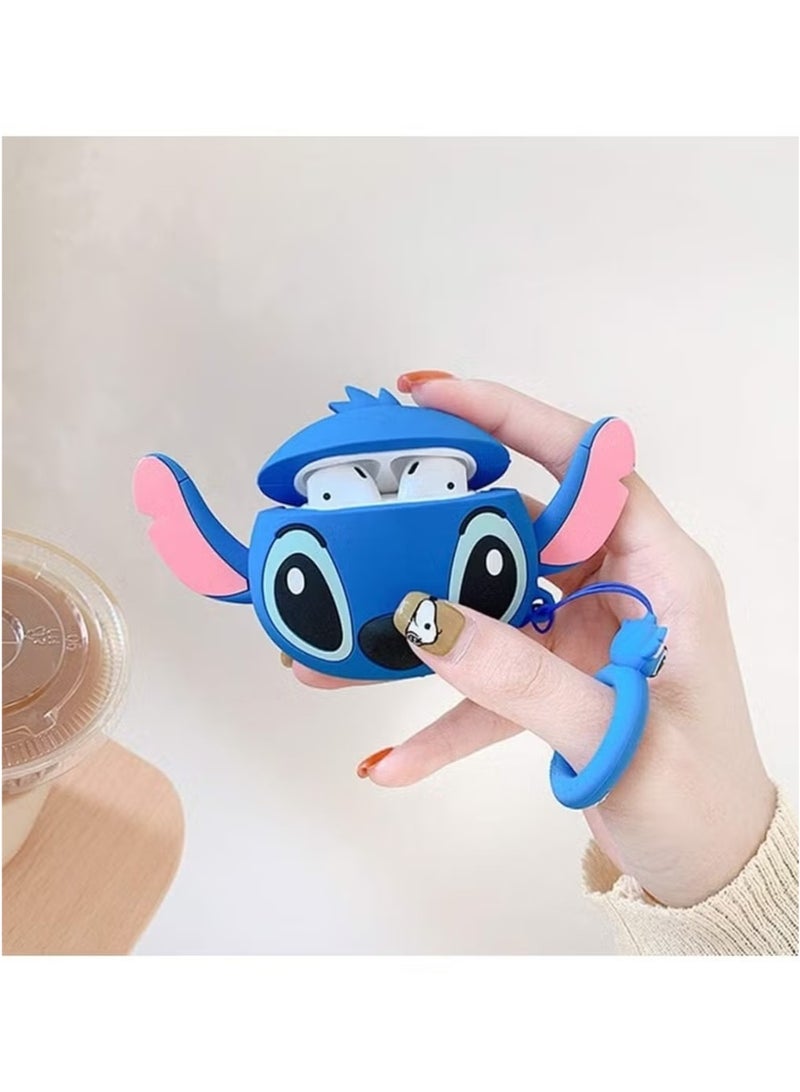 Case Soft Silicone Shockproof Cover for Apple Airpods 4 New 3D Cute Cartoon Creative Fun Case Skin with Keychain Design - Image 2