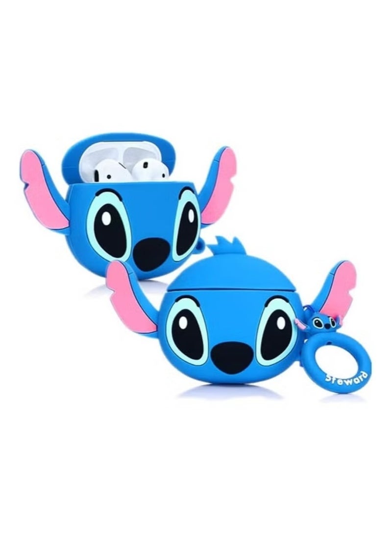 Case Soft Silicone Shockproof Cover for Apple Airpods 4 New 3D Cute Cartoon Creative Fun Case Skin with Keychain Design - Image 1