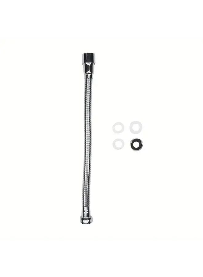11.81 Inch Silvery Heavy Duty Bendable Faucet Extension Tube Leak Proof Connection - Image 1