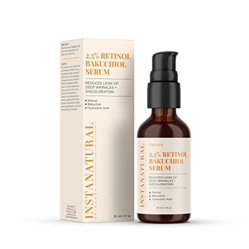 InstaNatural Hyaluronic Acid Serum for Face Brightens Hydrates Reduces the Look of Fine Lines and Wrinkles with Vitamin C Jojoba Oil and Aloe Vera 2 Fl Oz