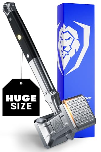 Dalstrong Meat Tenderizer Tool NEW IMPROVED Dual Sided ExtraLarge Meat Hammer Premium HighCarbon Stainless Steel Meat Mallet Chef Pounder Black G10 Handle - Image 1