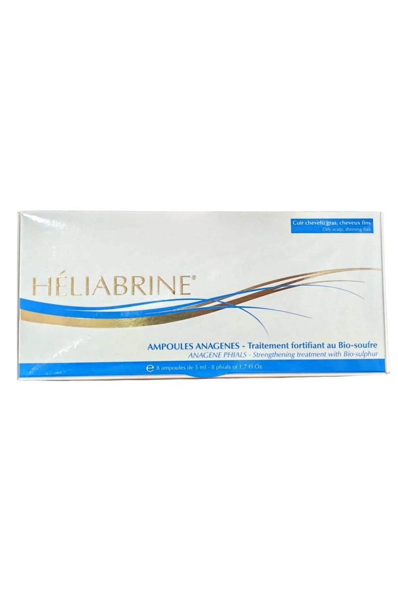 هيليابرين هليابرين أمبولات أناجين  بالكبريت الحيوي لشعر أقوى وفروة رأس صحية 8×5  مل