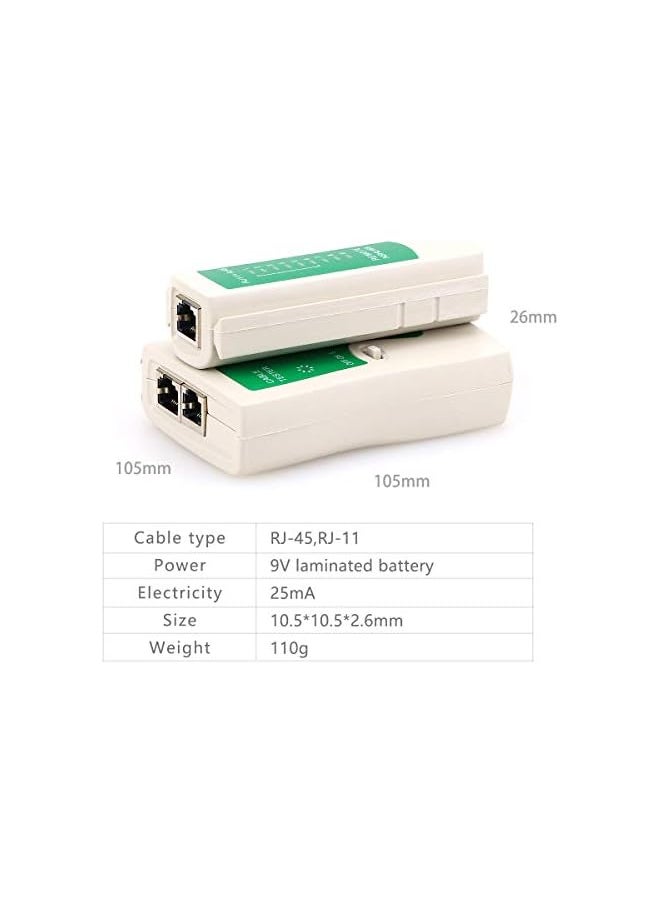 PROMASS promass"NSHL468 Tester Universal RJ45 + RJ11 ST-248 Multifunctional UTP Network Cable Tester Test Tool Equipment"  - Image 4