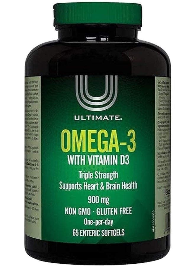ULTIMATE OMEGA-3 900MG WITH VIT. D3 65's SOFTGELS - Image 1