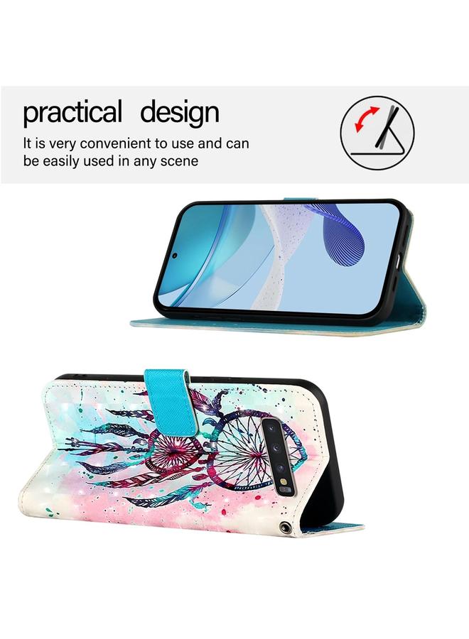 اس-توب جراب لهاتف Samsung Galaxy S10+ جراب جلدي أفقي برسومات ثلاثية الأبعاد - Image 3