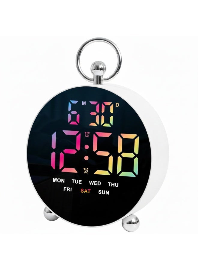 ساعة منبه رقمية مع مؤقت وتاريخ ووظيفة الغفوة – تصميم عصري لديكور غرفة النوم والمكتب - Image 1